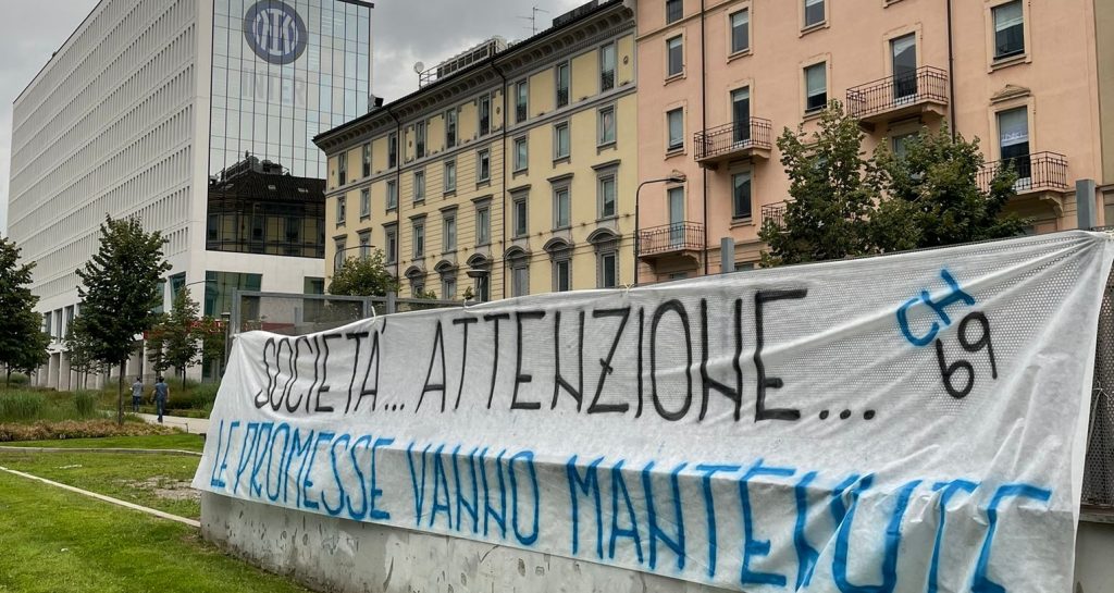 Inter, il messaggio della Curva Nord