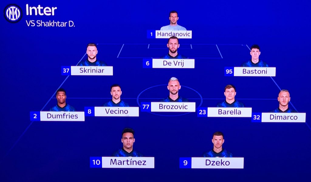 Shakthar-Inter, la probabile formazione