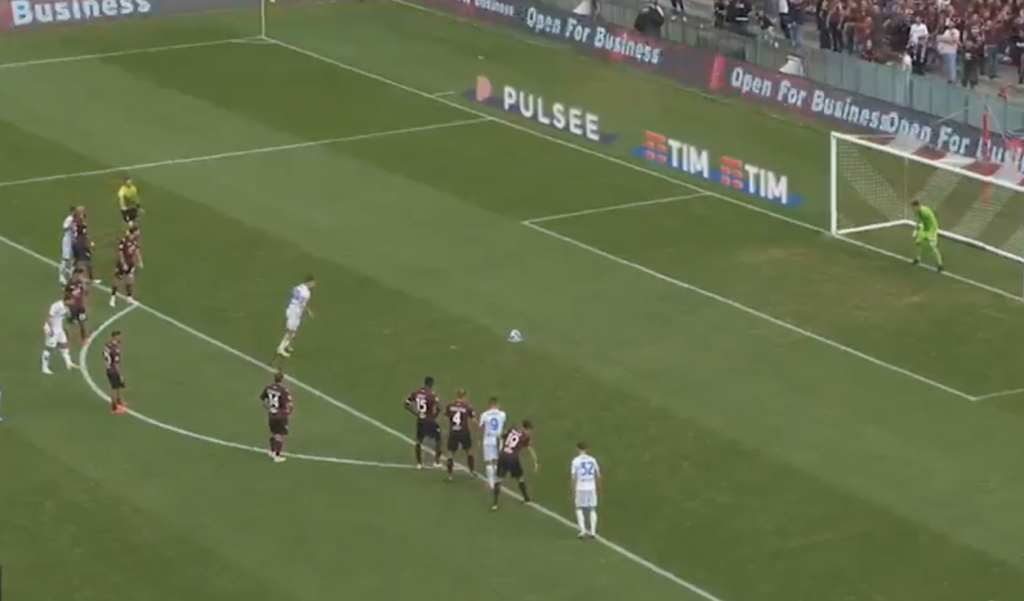 Pinamonti cucchiaio belec infuriato
