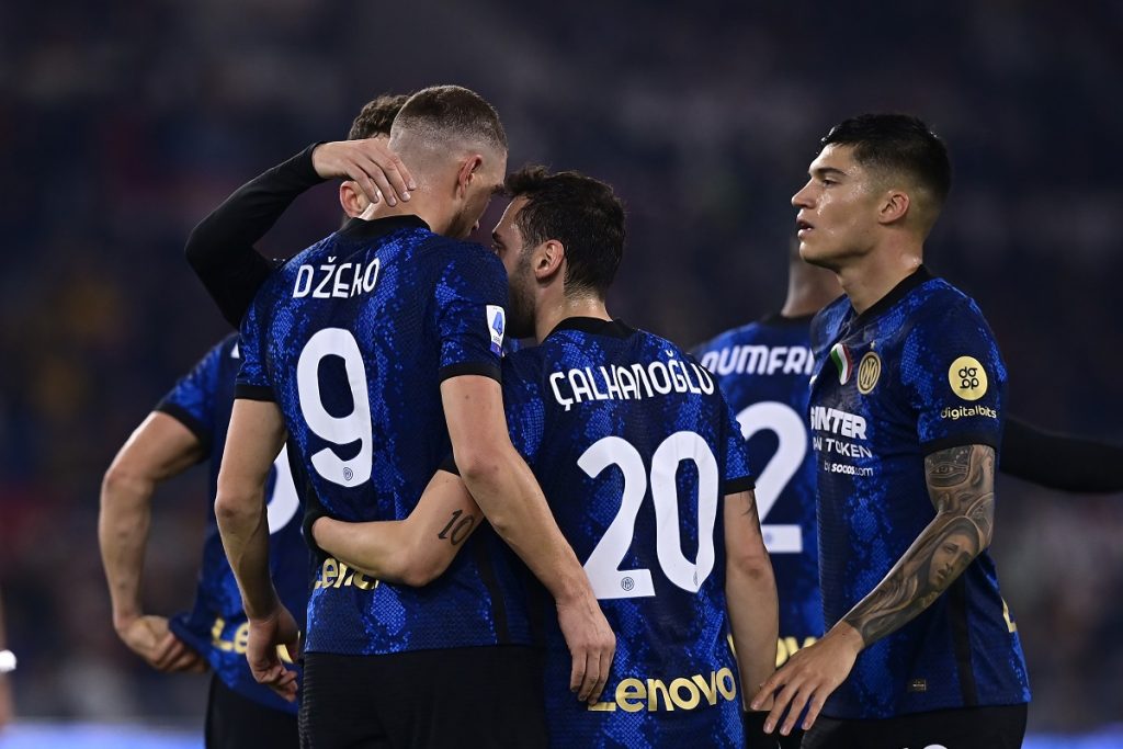 Roma-Inter, gol di Dzeko