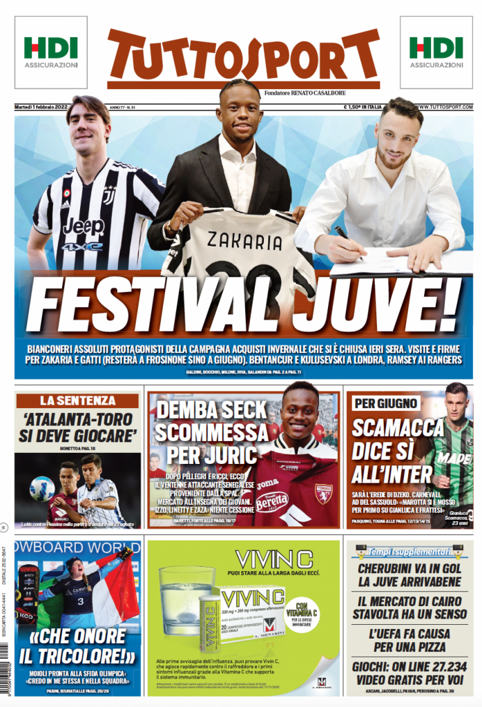tuttosport-1-febbraio-2022