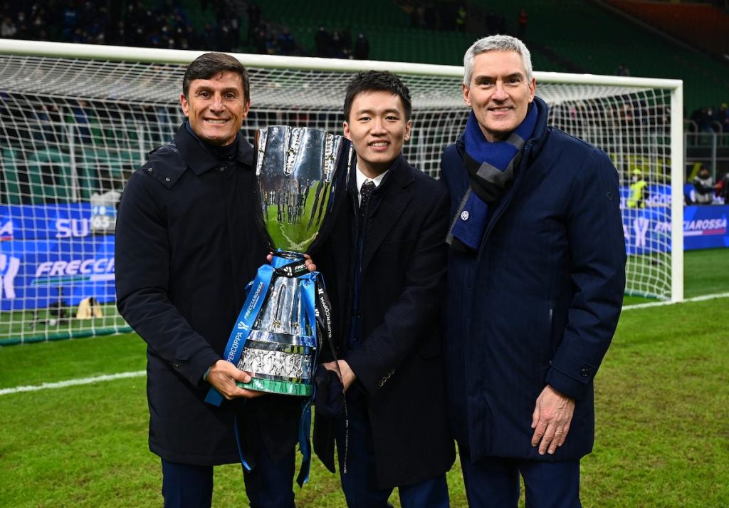 Zanetti festeggia con Zhang