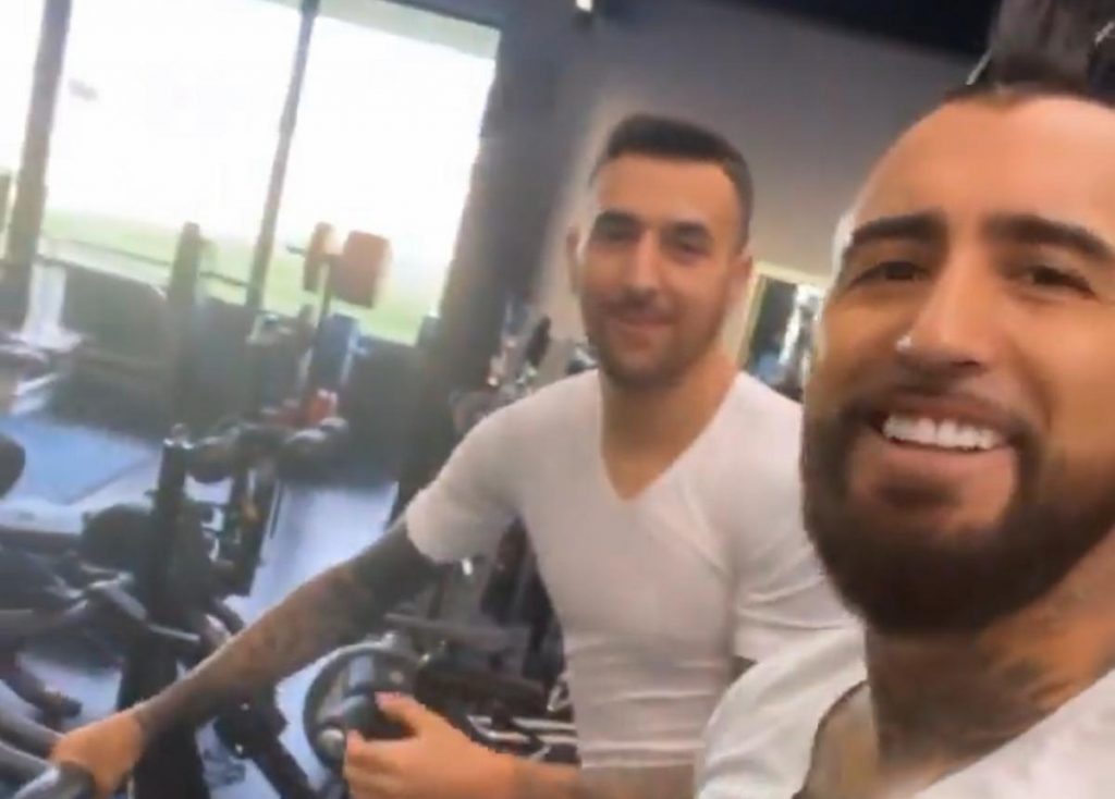 VIDEO L'Inter si allena Vidal e Vecino in palestra
