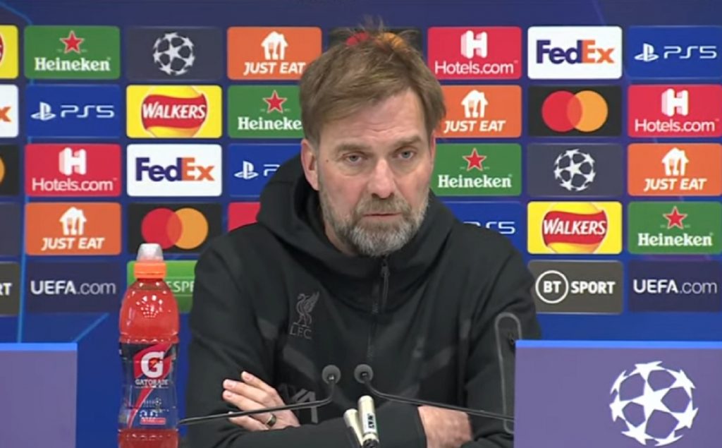 Klopp prima di Liverpool-Inter