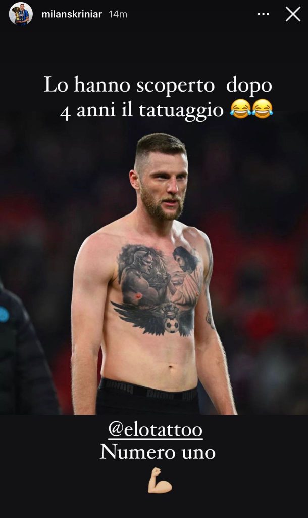 skriniar tatuaggio polemica