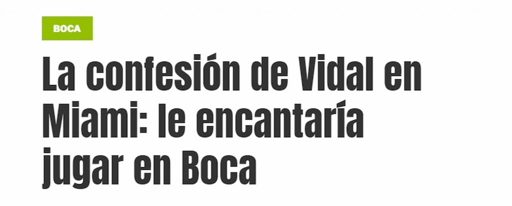 vidal giocare boca
