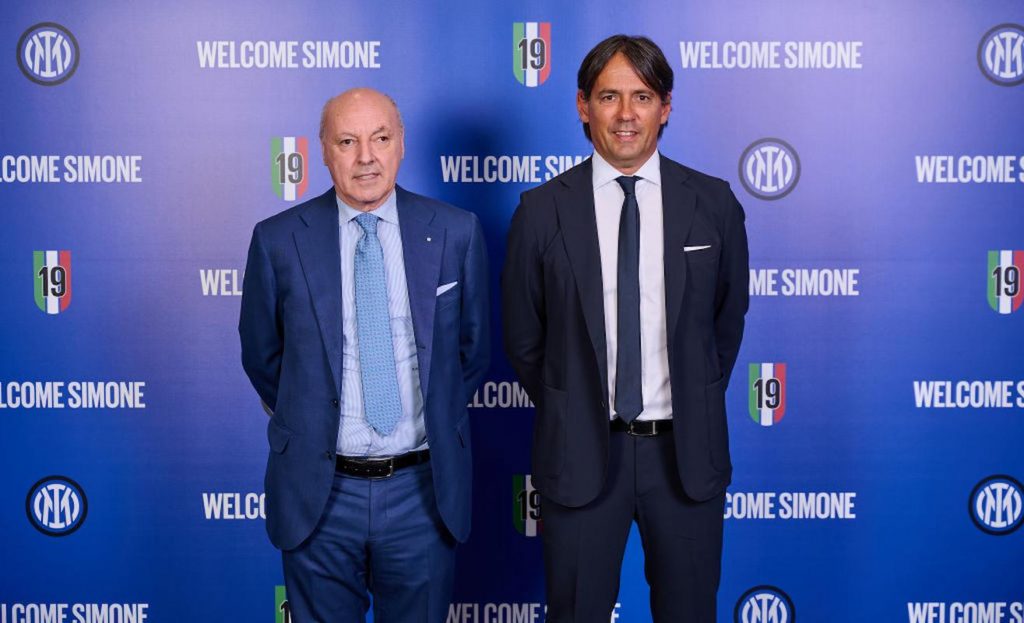 Inzaghi Marotta conferenza presentazione Inzaghi