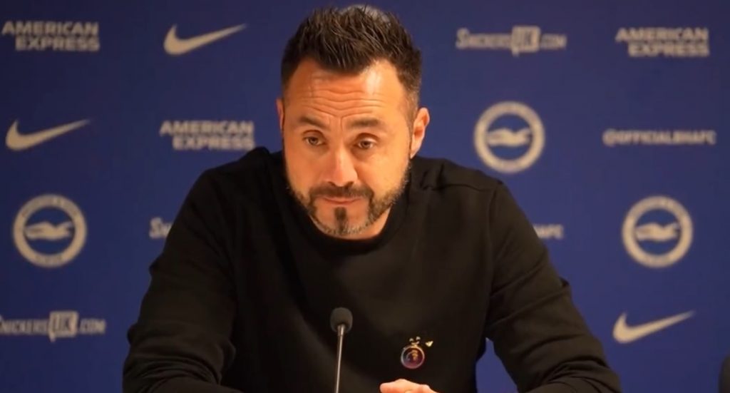 Brighton, De Zerbi in conferenza