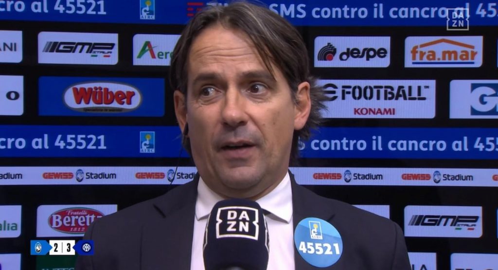 atalanta inter dazn inzaghi
