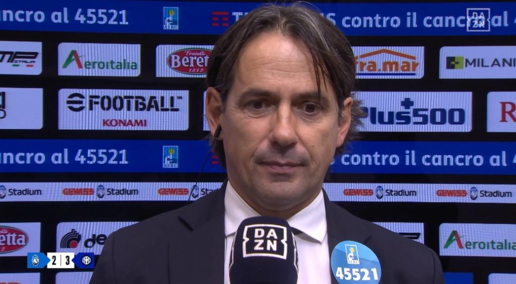 atalanta dazn inzaghi inter