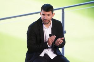 Sergio Aguero of Barcelona Press Conference