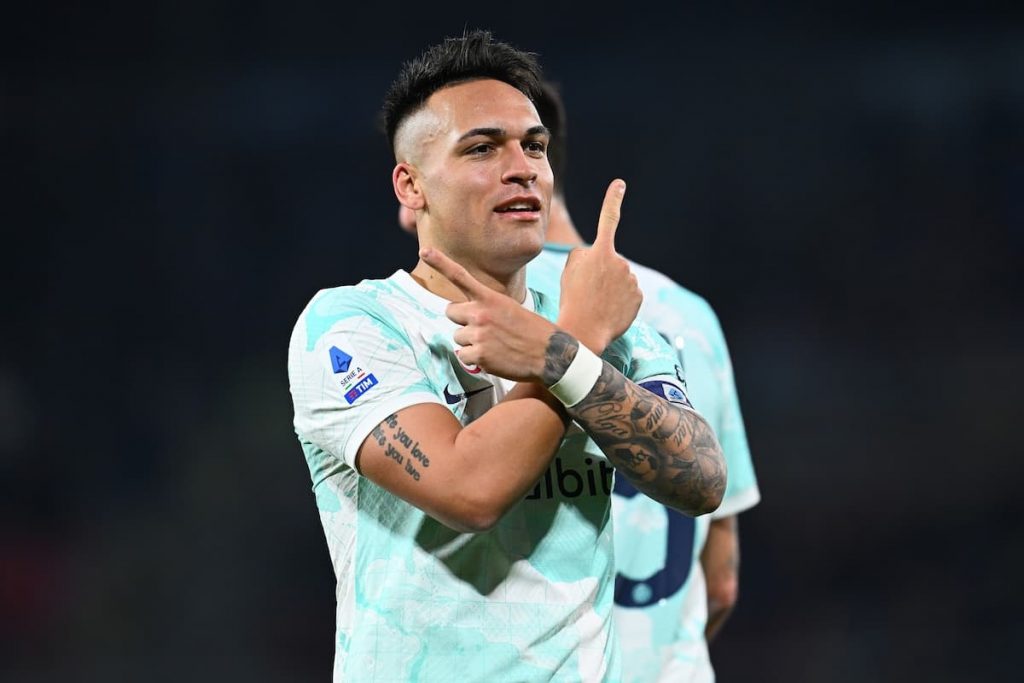 Lautaro Martinez che esulta