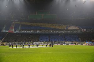 Inter Porto striscione Curva Nord