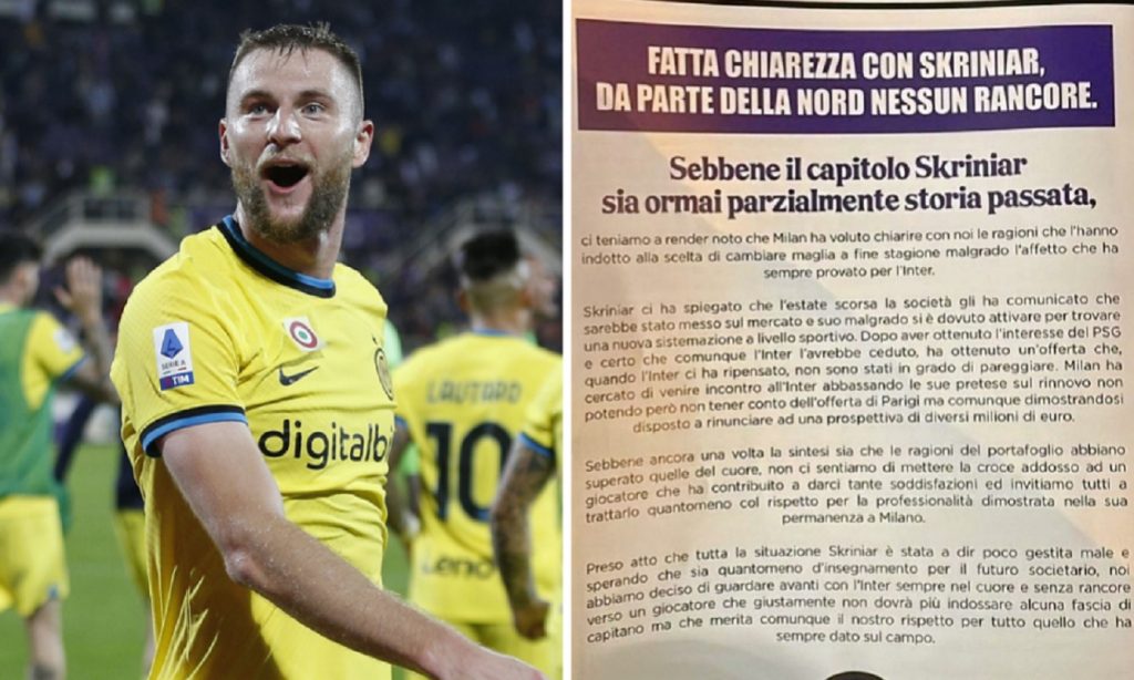 La Curva sul caso Skriniar