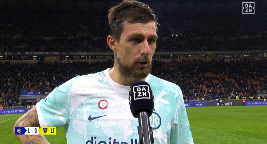 Acerbi primo tempo inter lecce
