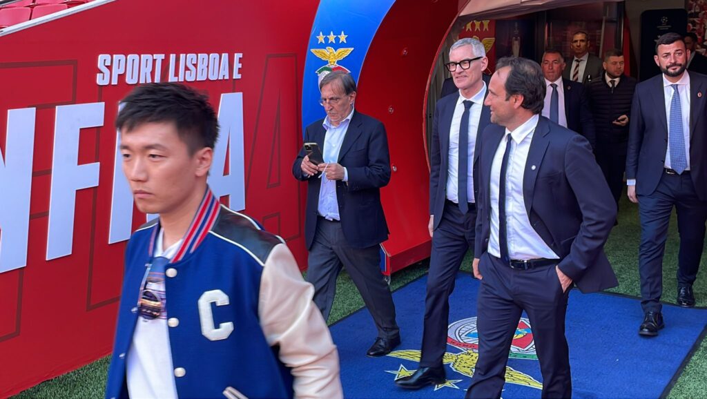 Benfica-Inter, allo stadio con Zhang e Marotta c'è anche La Russa