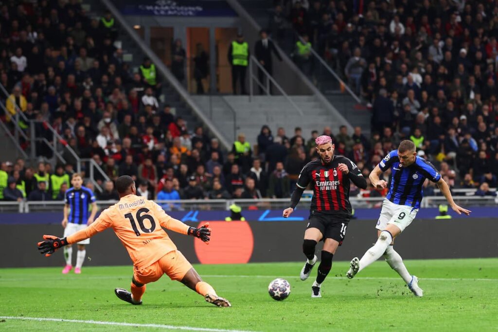 dzeko milan inter champions