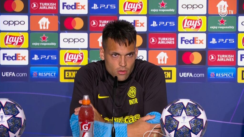 Conferenza Champions Lautaro