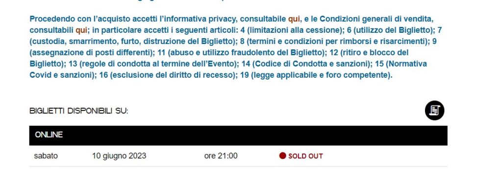 sold out