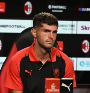 pulisic AC Milan Training Session &amp; Press Conference