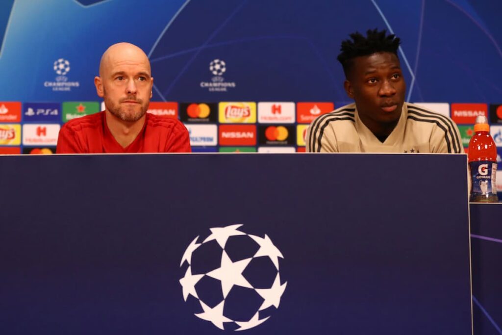 onana manchester ten hag ai tempi dell'Ajax