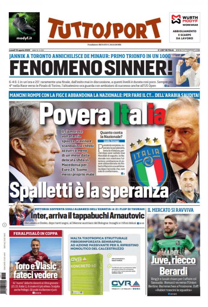 tuttosport-prima-pagina-14-agosto-2023
