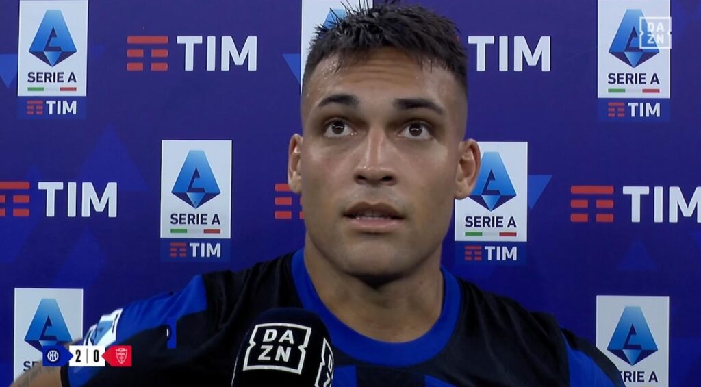 lautaro post inter monza dazn