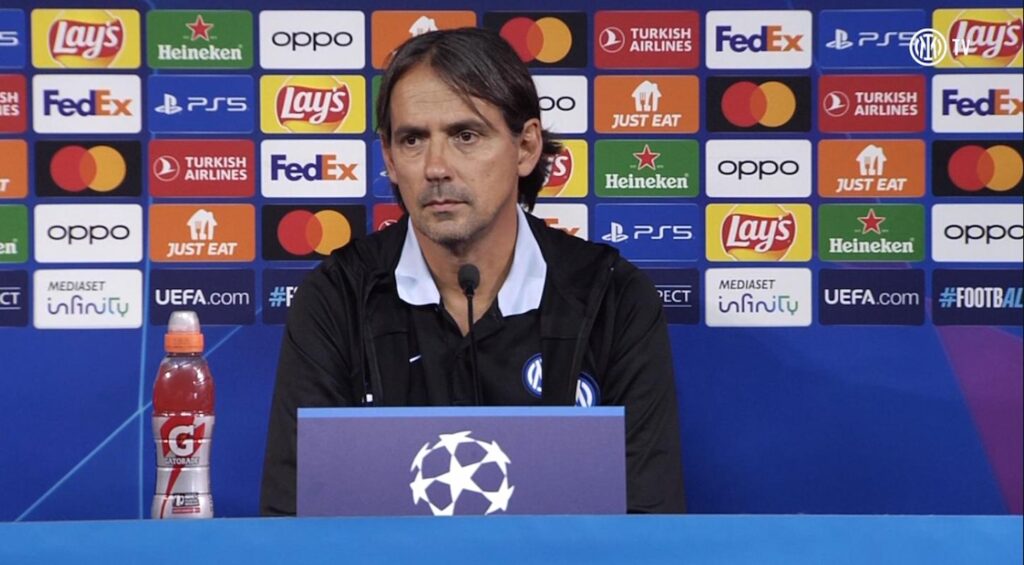 Inzaghi prima di Inter-Benfica