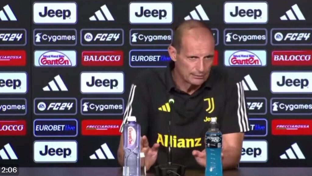 allegri scontro giornalista
