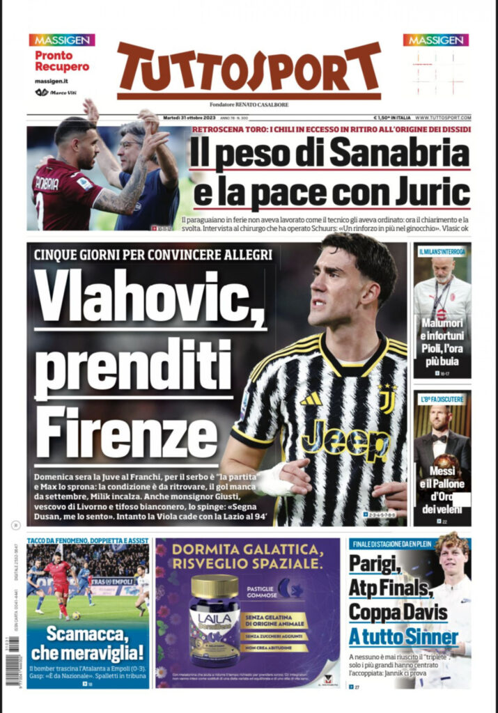 tuttosport 31 ottobre