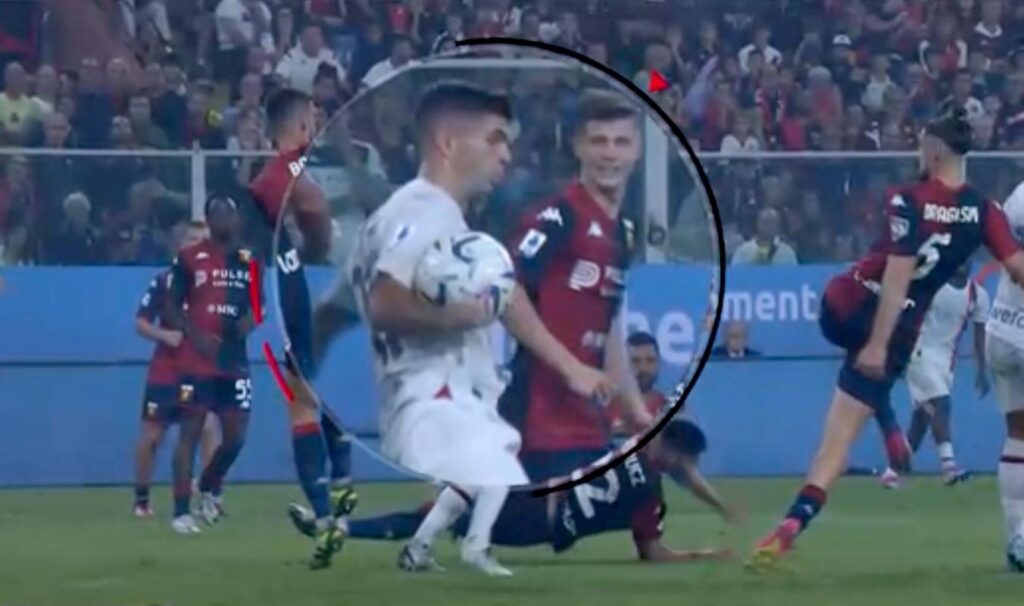 Fallo di mano di Pulisic