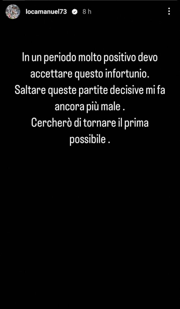 locatelli storia infortunio