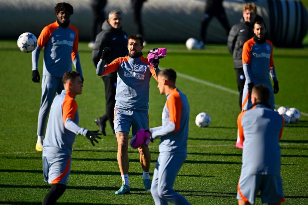 FC Internazionale Training Session And Press Conference - UEFA Champions League 2023/24