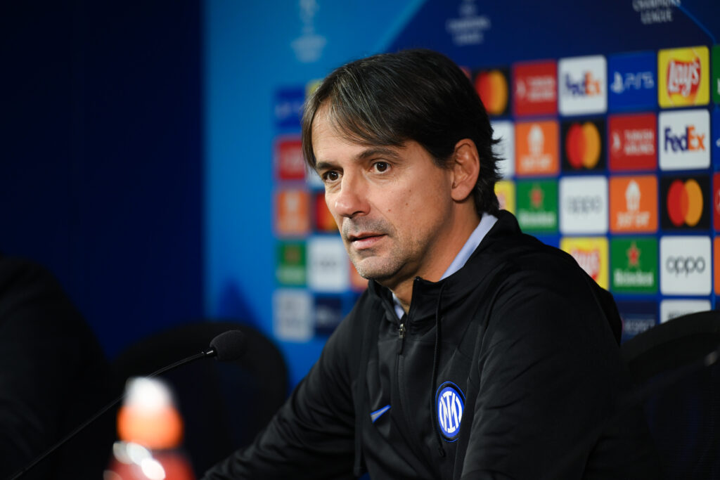 FC Internazionale Training Session And Press Conference - UEFA Champions League 2023/24