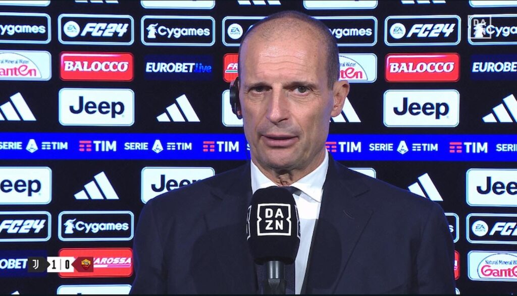 allegri dazn post roma juve
