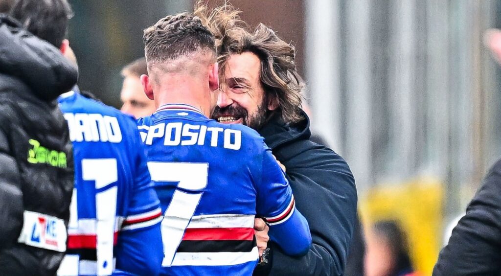 Esposito festeggia con Pirlo