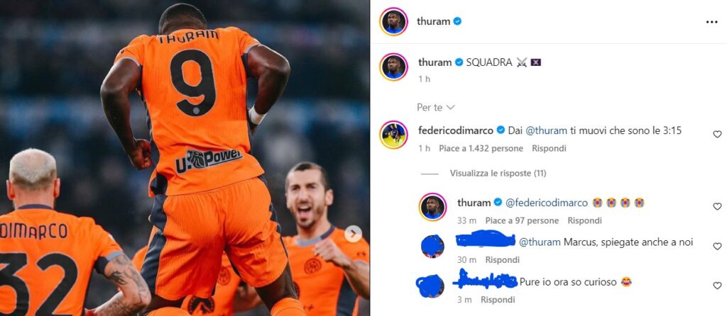 post thuram social lazio inter