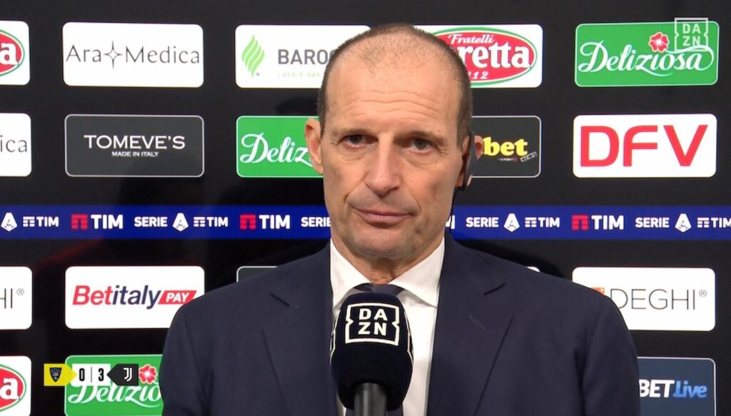 allegri dazn lecce juve