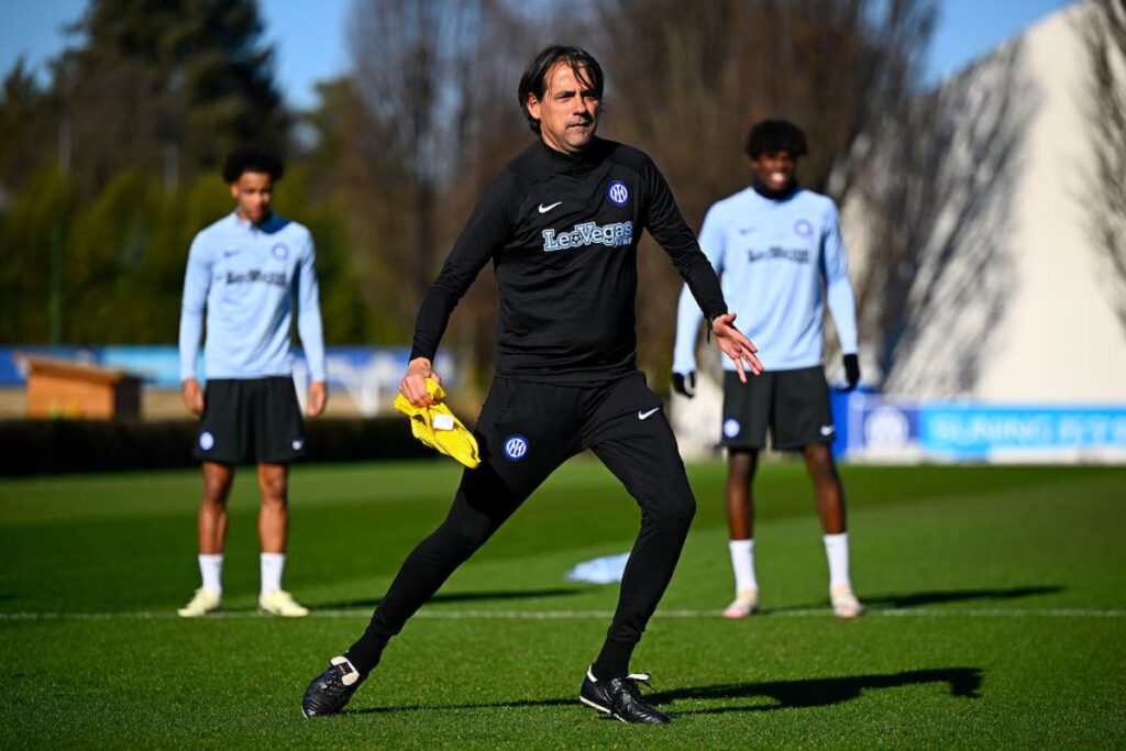 inzaghi allenamento pinetina prima di firenze