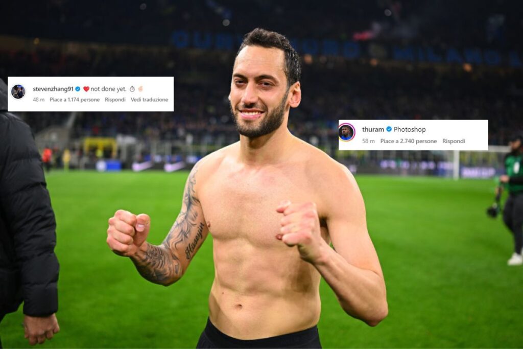 calhanoglu post inter juve zhang thuram