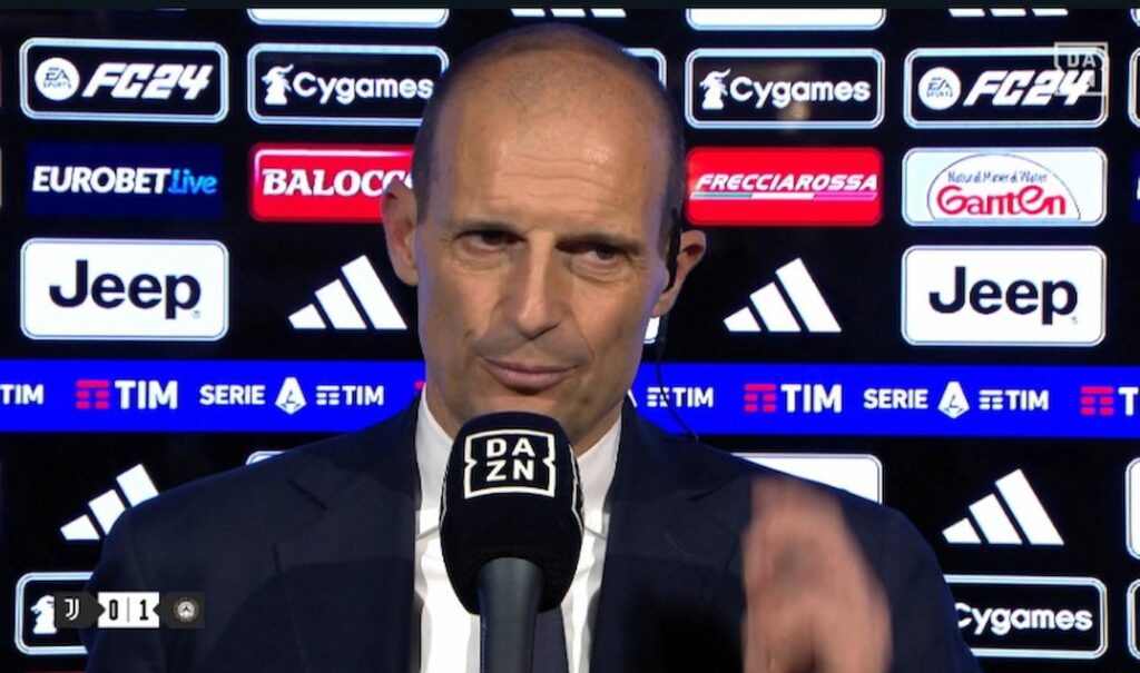 allegri dazn post juve udinese