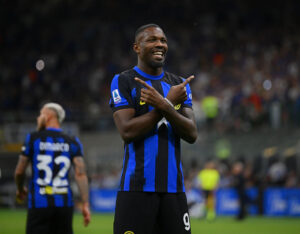 thuram esulta come lautaro FC Internazionale v Cagliari - Serie A TIM