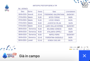 34 giornata