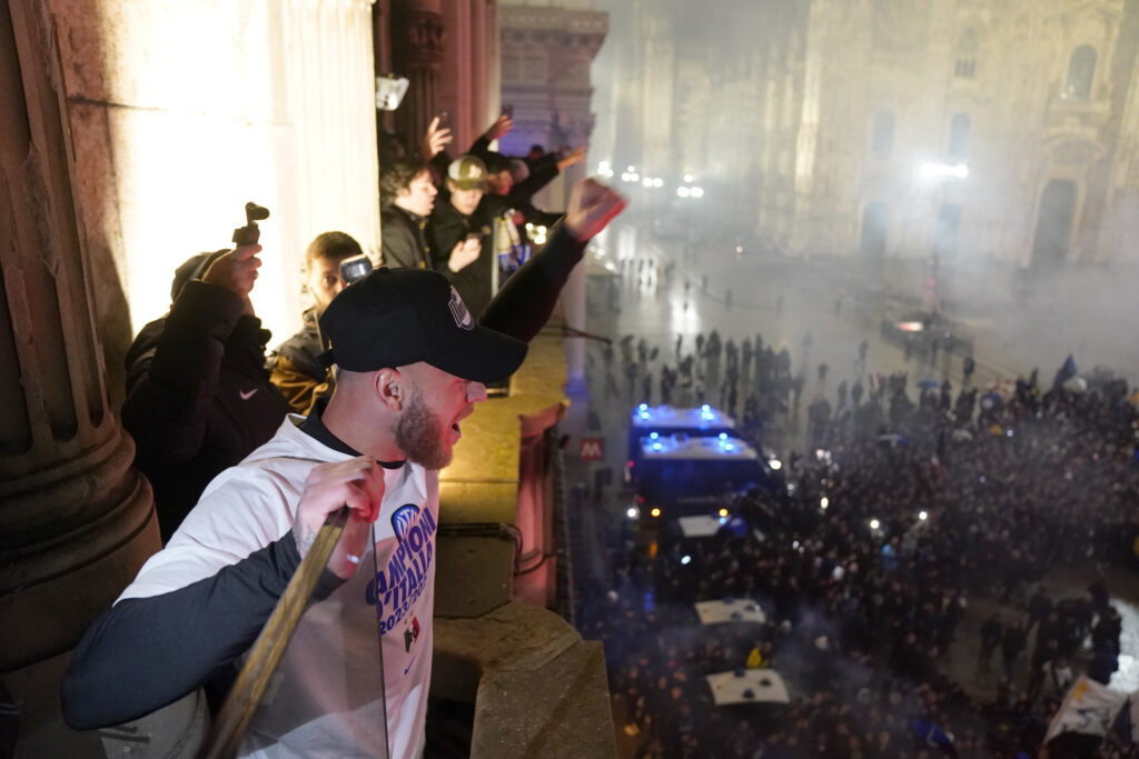 FC Internazionale Fans Celebrate Winnining The Serie A Title