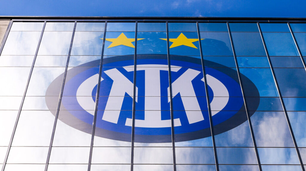 FC Internazionale New Logo Is Displayed At Club's Headquarters