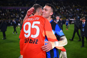 Gollini con Lautaro SSC Napoli v FC Internazionale - Italian EA Sports FC Supercup Final