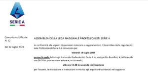 serie a comunicato