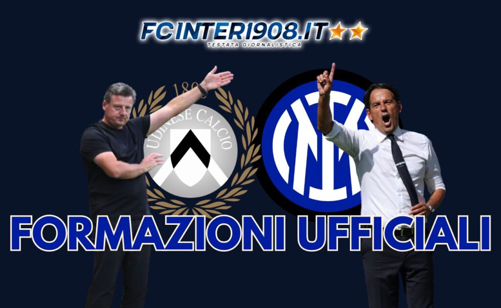 formazioni ufficiali udinese inter