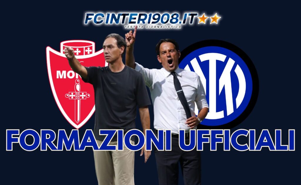 Monza-Inter, formazioni ufficiali