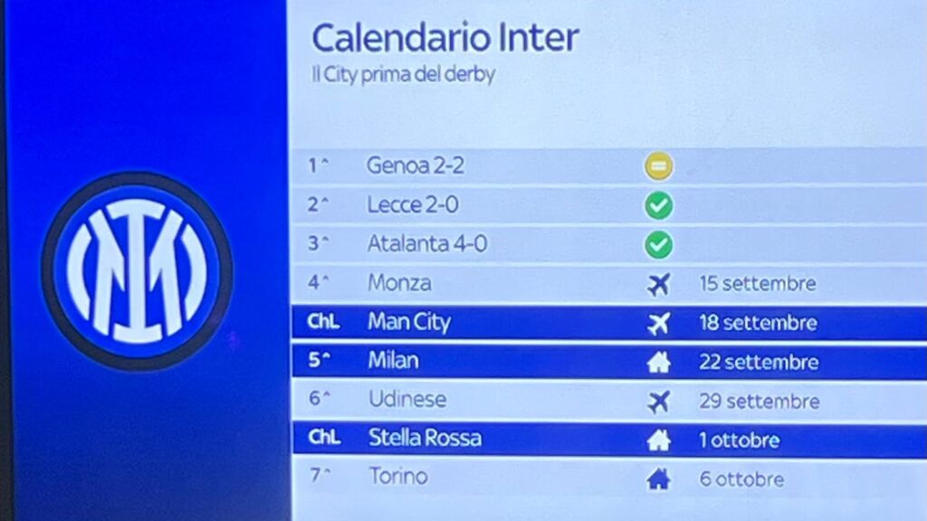 inter calendario